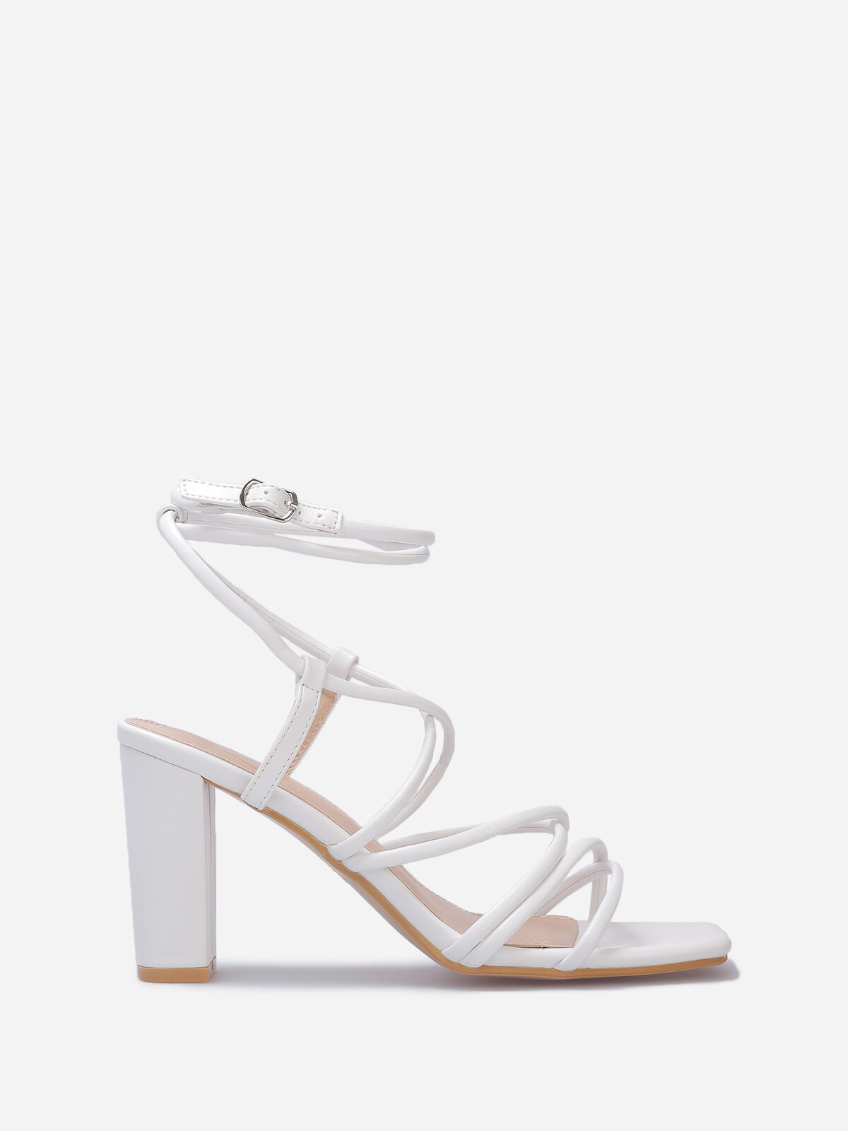Sandales à multiples brides croisées- Blanc