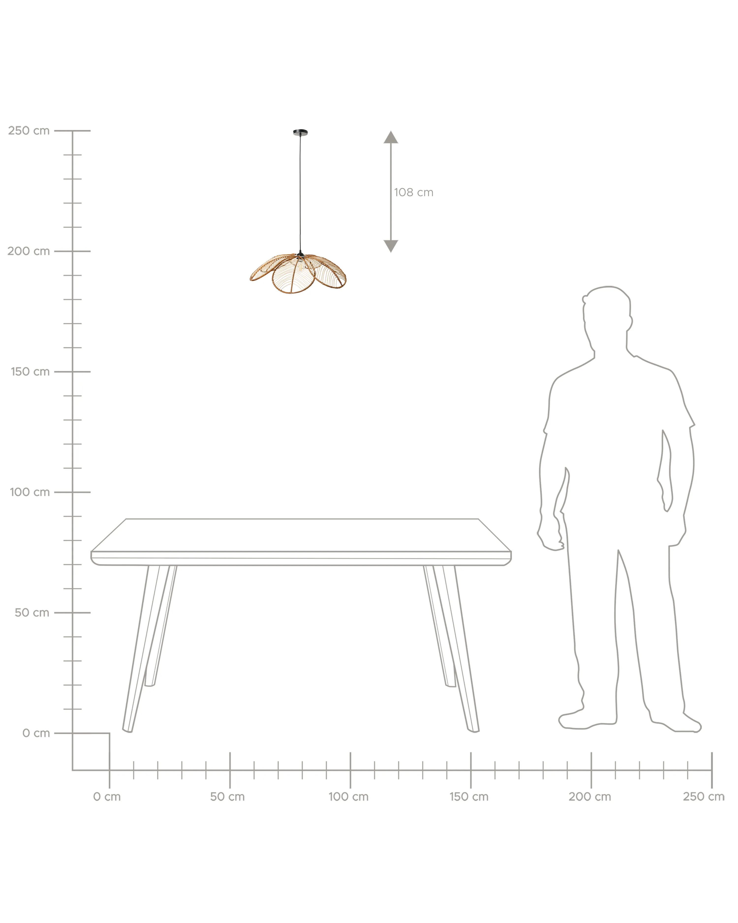 Hanglamp NIGUA Rotan Natuurlijk