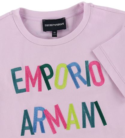 Emporio Armani T-Shirt - Helllila m. Strickerei