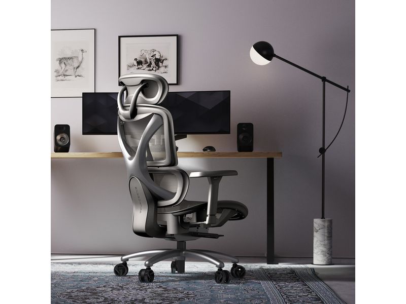 ThunderX3 Bürostuhl XTC-Mesh Grau Ergonomischer Bürostuhl