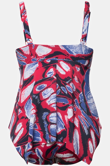Tankini, Schmetterlinge, Softcups, Zipfelsaum, recycelt