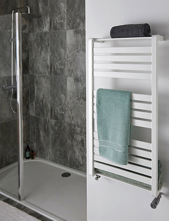 Sèche-serviettes eau chaude GoodHome Loreto vertical blanc 546 W