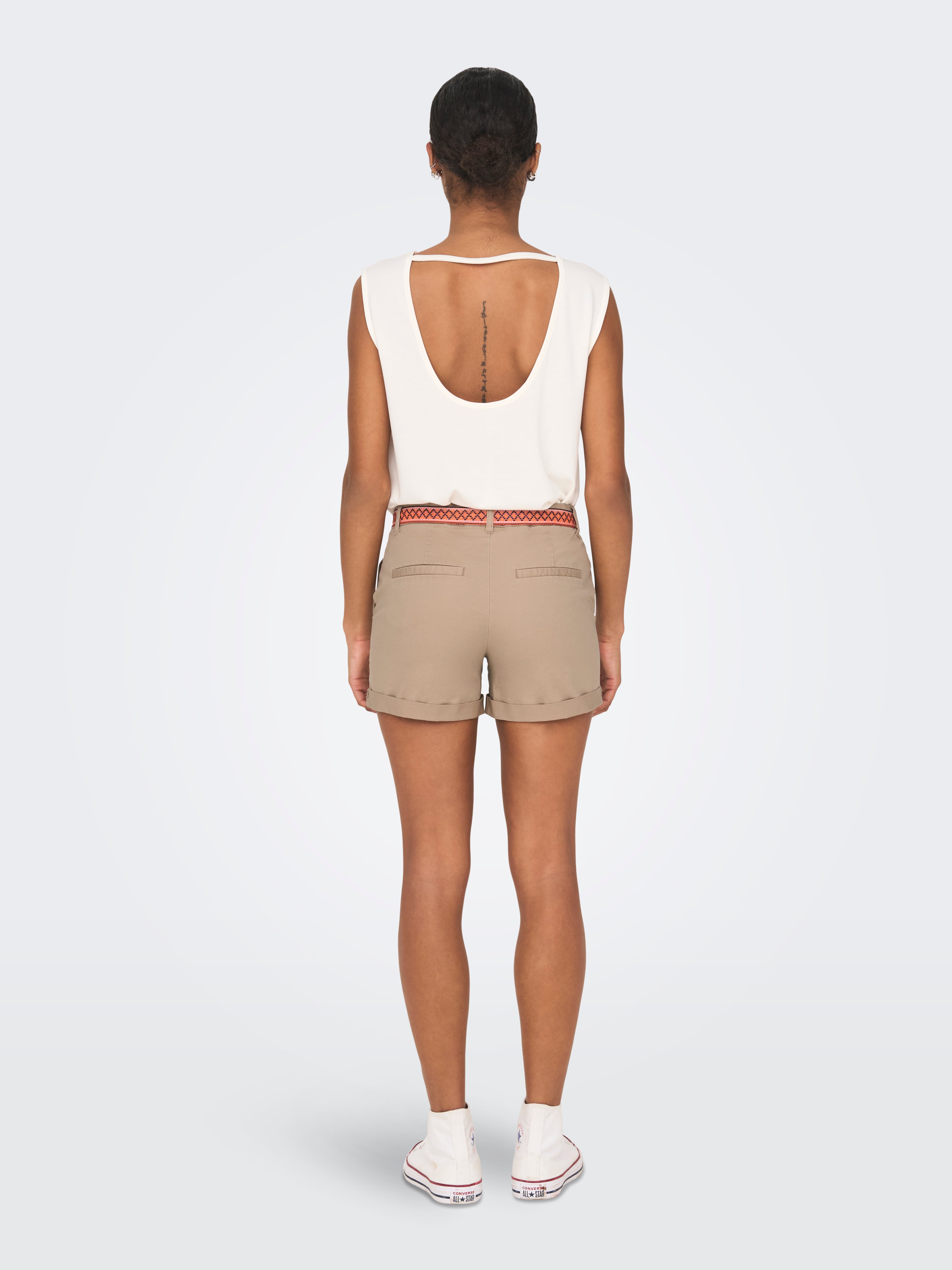 ONLGEORGIA Hohe Taille Normal geschnitten Shorts Cornstalk