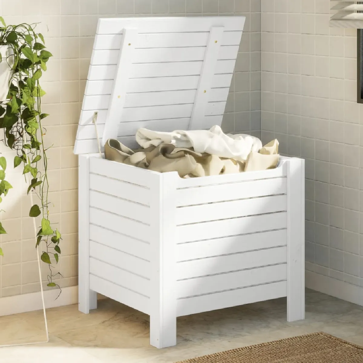 VidaXL Boîte de rangement RANA - Blanc