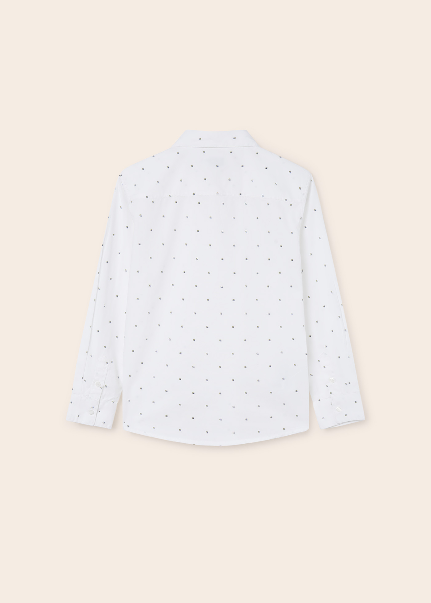 Camisa de algodão estampada de manga comprida para meninos