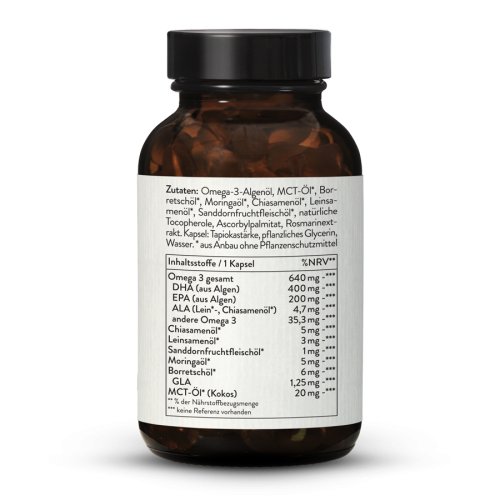 Sunday Natural Products  Omega 3 Complete EPA + DHA Hochdosiert vegan