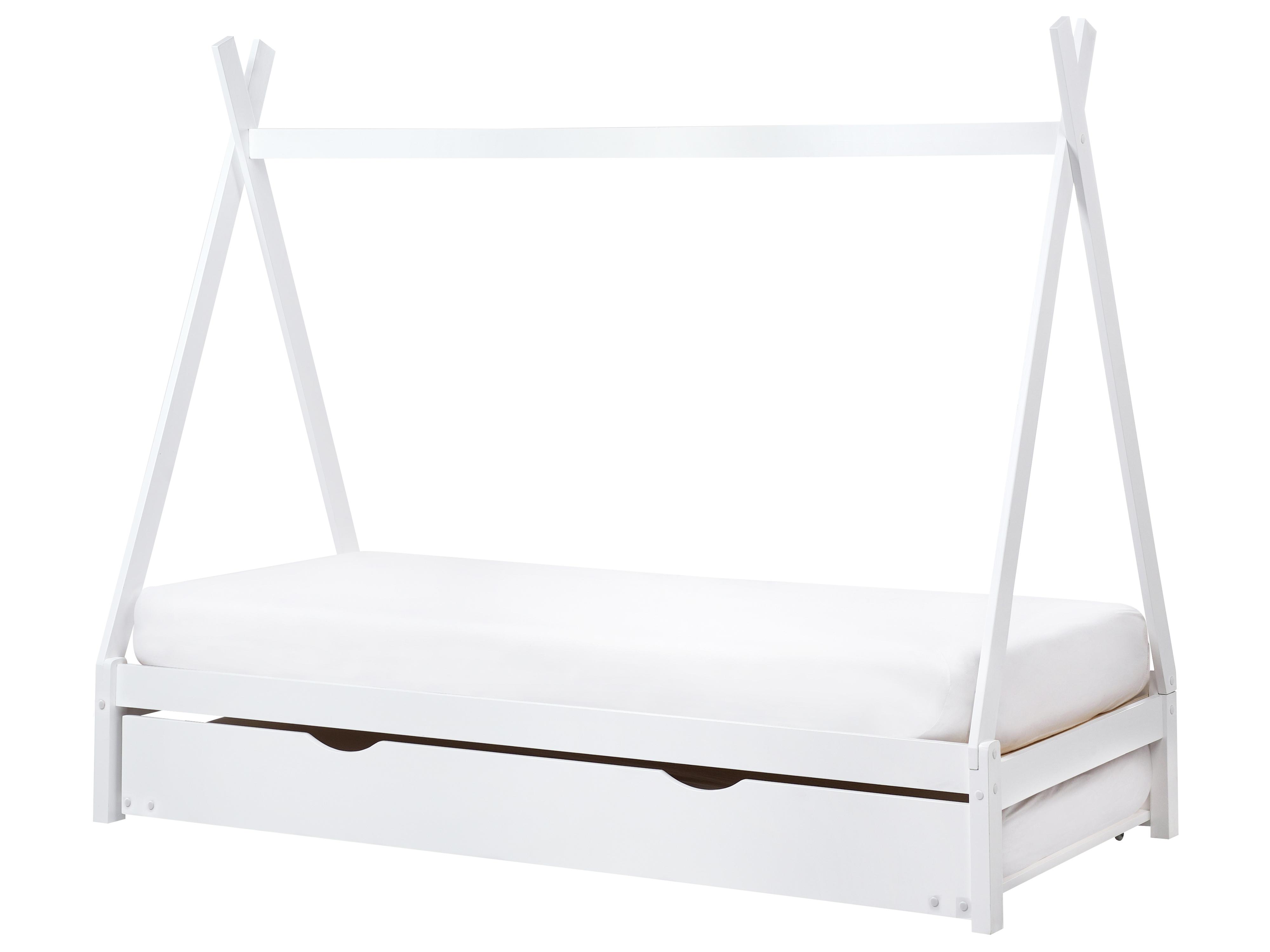 Kinderonderschuifbed Dennenhout TALMONTIERS 90 x 200 cm Wit