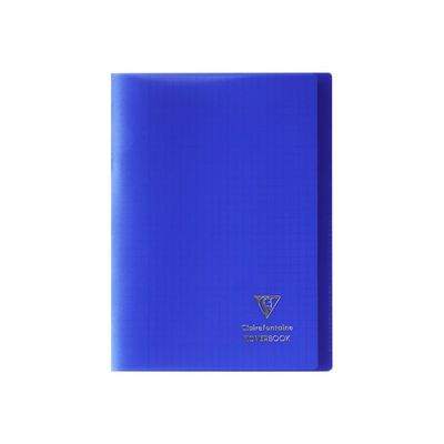 Clairefontaine Koverbook - Cahier polypro A4 (21x29,7 cm) - 96 pages - grands carreaux (Seyes) - bleu marine