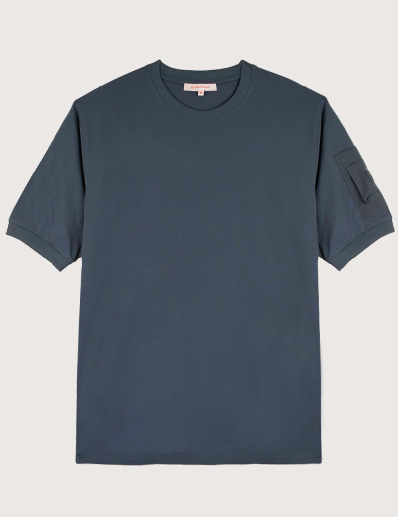 GERTRUDE&GASTON T-SHIRT HOMME POCHE NYLON TIMEO PETROL
