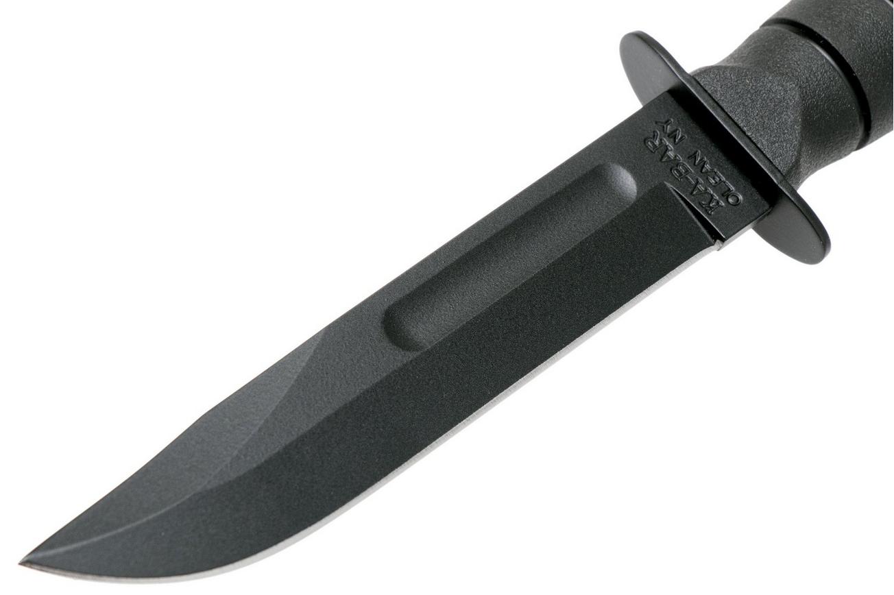 KA-BAR Short 1258, vaststaand mes, kunststof foedraal