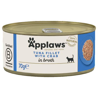 Applaws Tin Tuna Fillet & Crab Jelly 70g