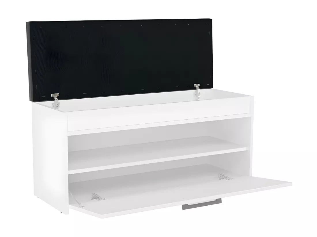 PARMI - Meuble à chaussures style scandinave entrée - 100x35x49 - Banc avec rangement