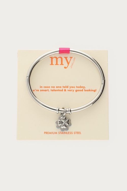 Gratitude bangle met klavers