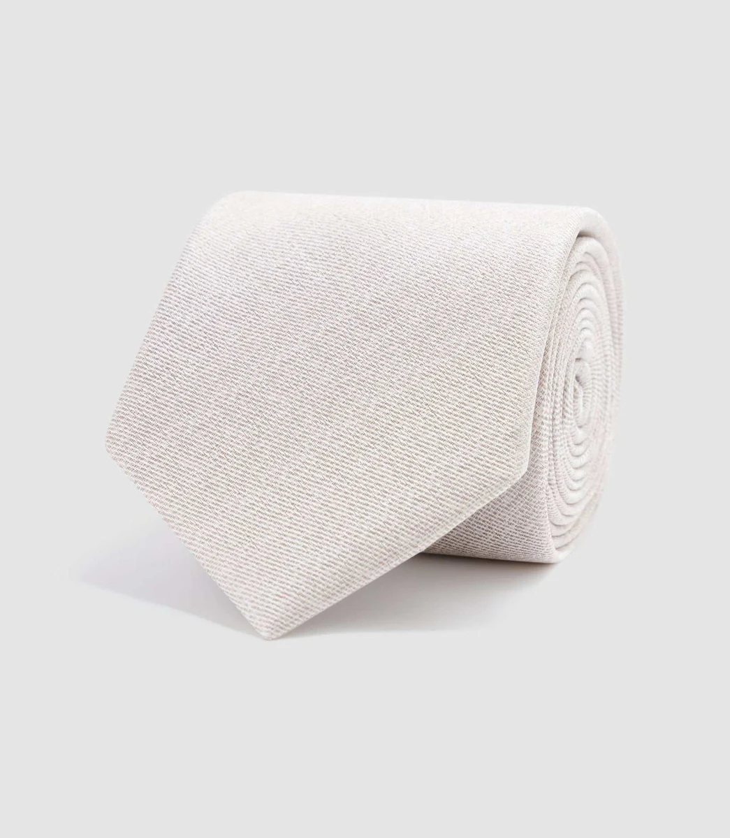 Cravate 8cm beige 