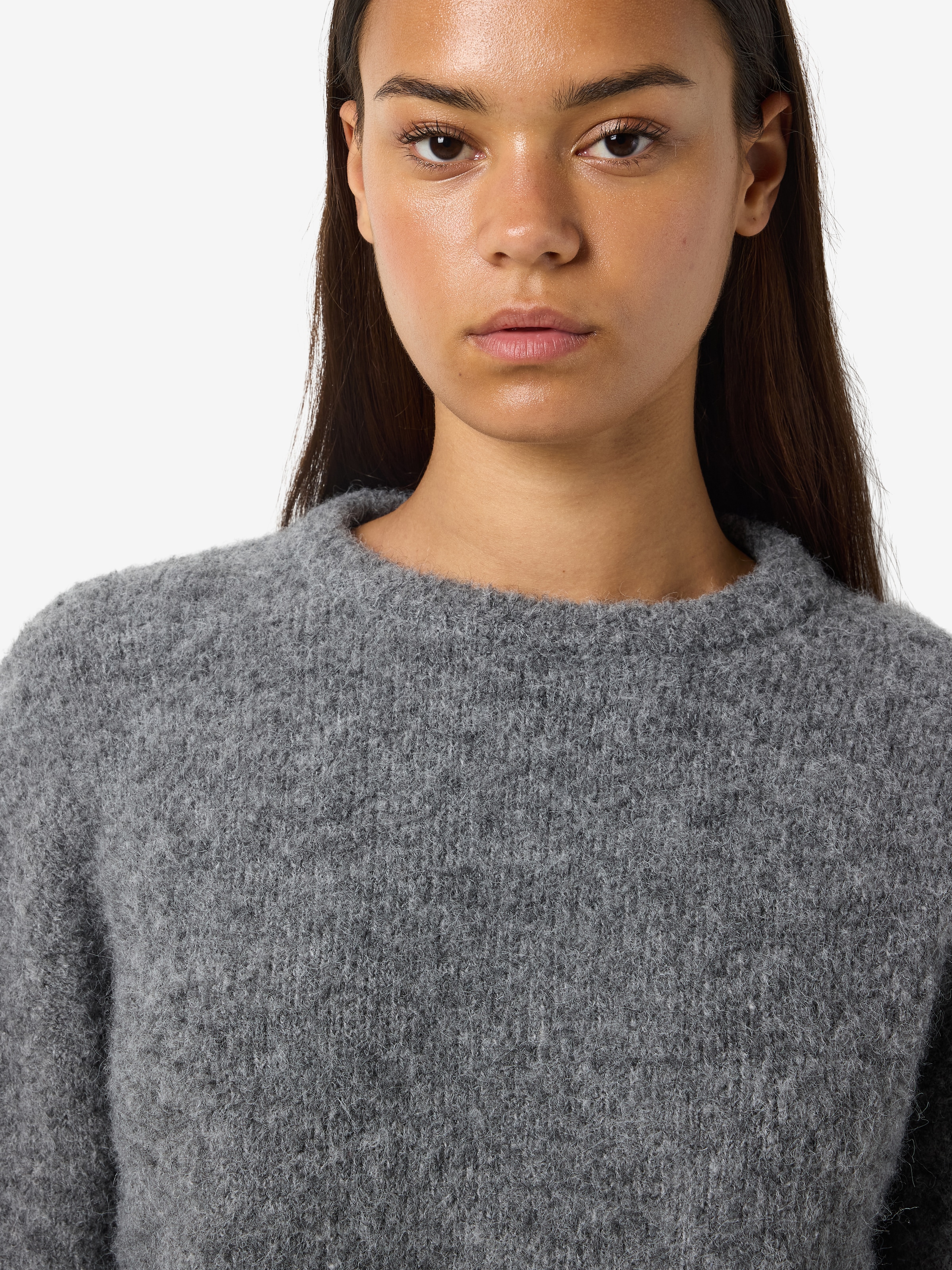 Noisy may Rundhalspullover »NMDOLLY L/S O-NECK KNIT FWD NOOS«