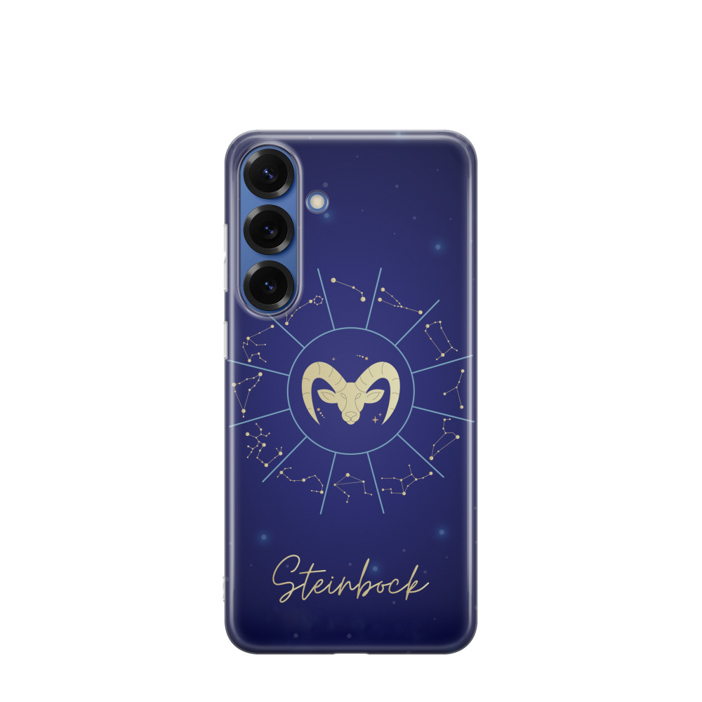 Samsung Galaxy S25 Plus Gummi Hülle Steinbock 3 - Blau
