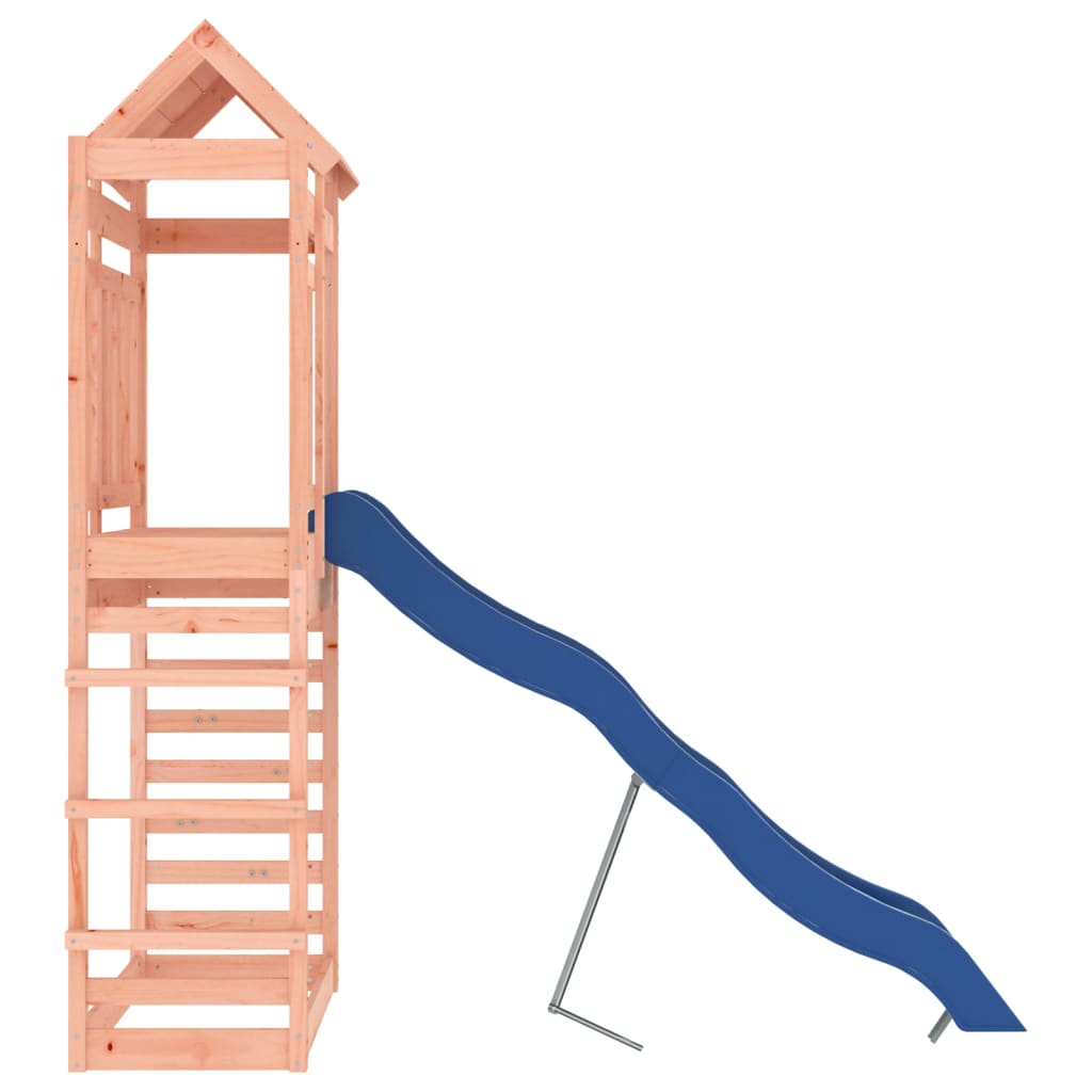 Aire de jeux d'extérieur balançoires toboggan portiques robuste jeux jardin 237 x 90 x 239 cm bois massif de douglas 02_00050