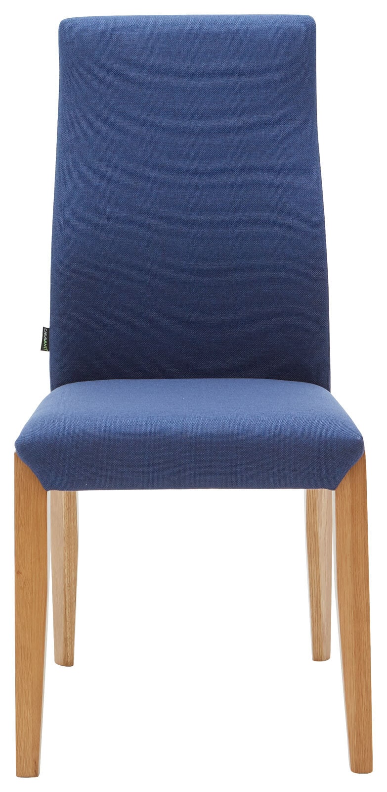 CASAVANTI Esszimmerstuhl MANELLO 2er Set blau/Eiche massiv naturfarben