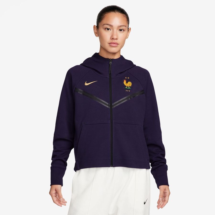 France Sweat à Capuche NSW Tech Fleece FZ - Bleu/Or Femme