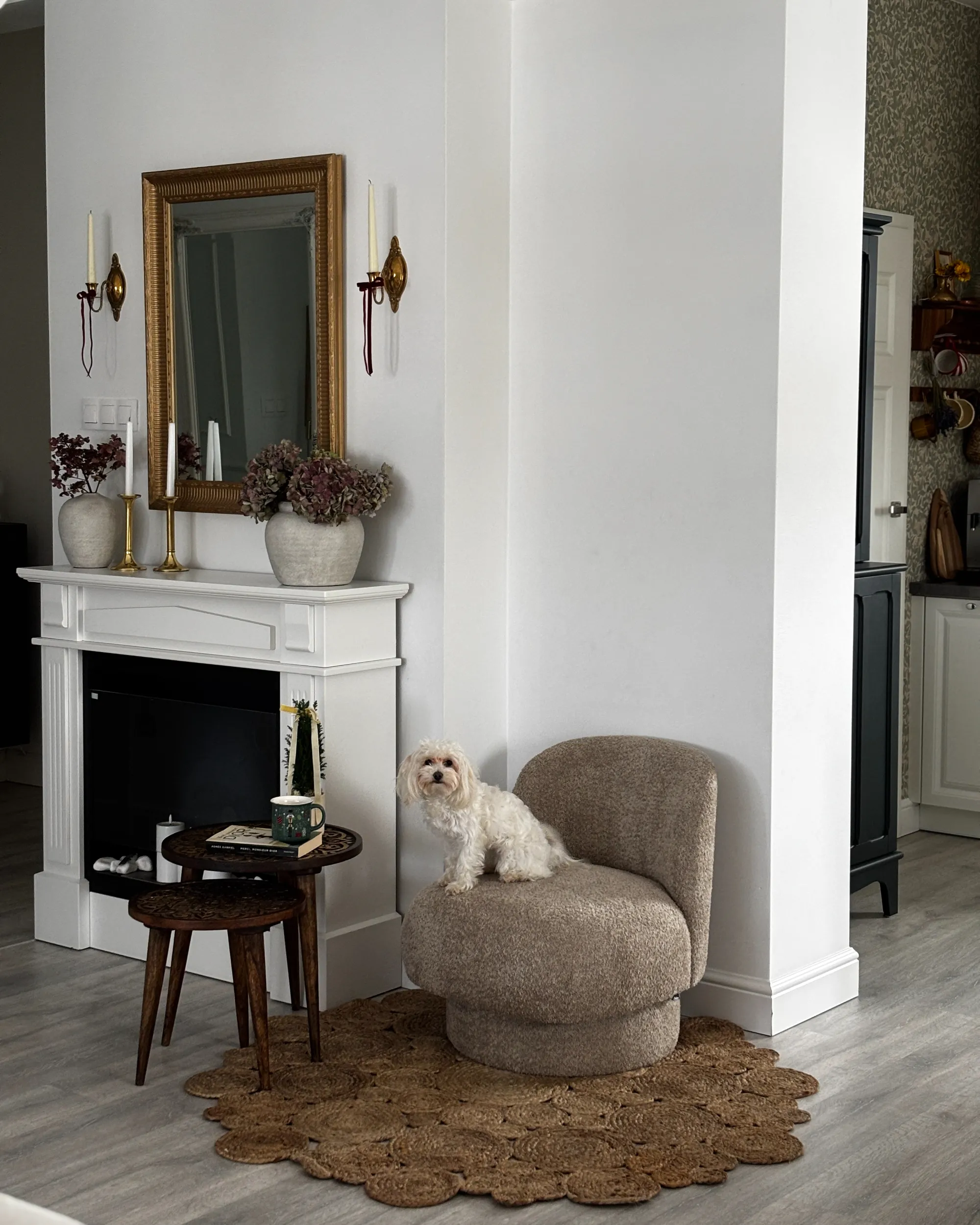 Vloerkleed GERDEK Beige ø 135 cm Jute
