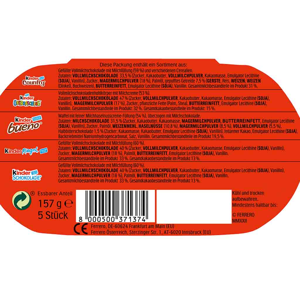 kinder Maxi Mix 157g MHD:20.4.25