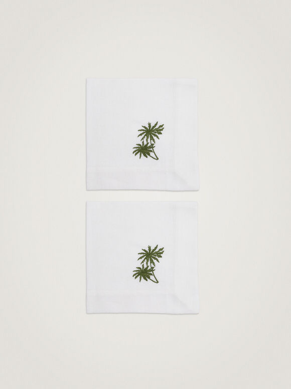 Conjunto de 2 guardanapos de algodão - Verde