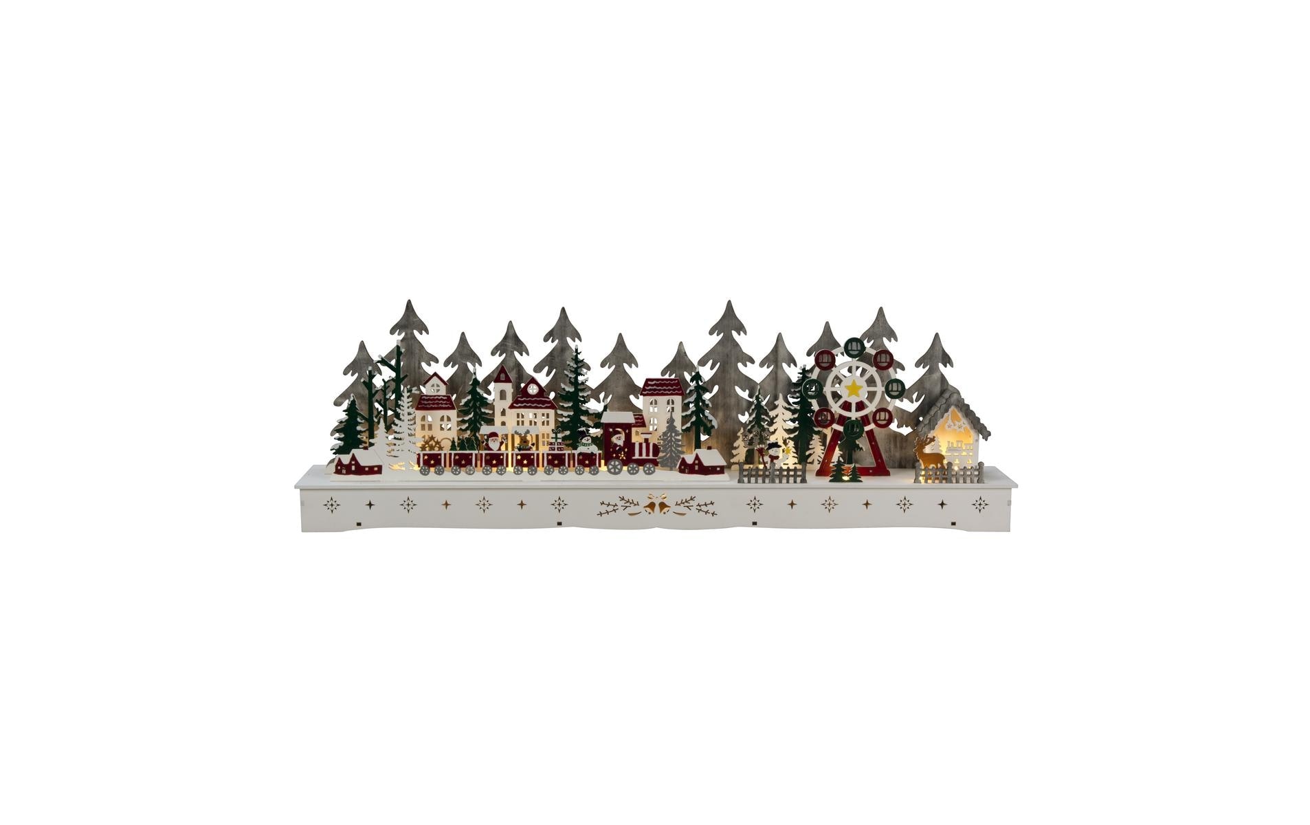 KONSTSMIDE LED Dekoobjekt »Weihnachtsdorf 25 cm x 78 cm« Warmweiss