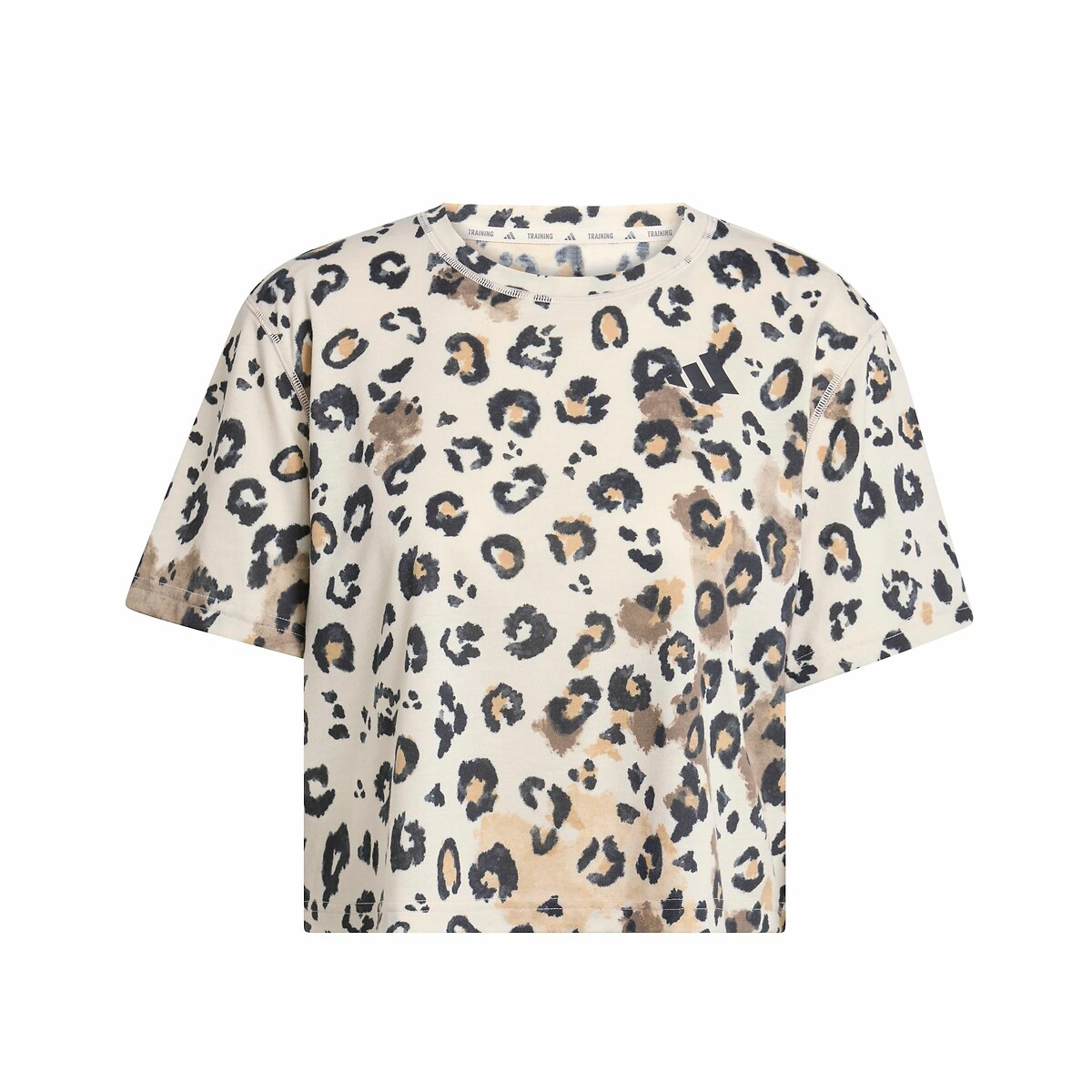 Camiseta esportiva adidas Performance com estampa de leopardo