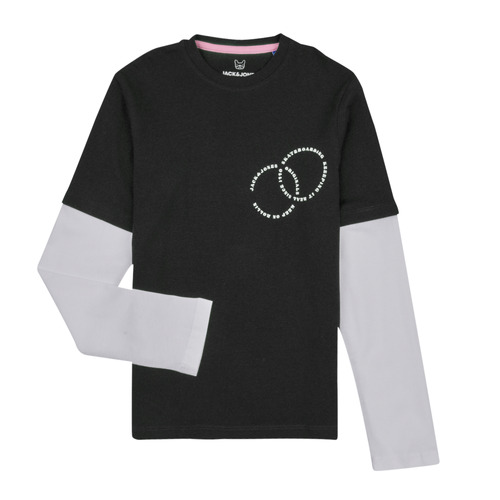 Jack & Jones - JOROLI SKATER LAYER TEE LS CREW NECK - Noir