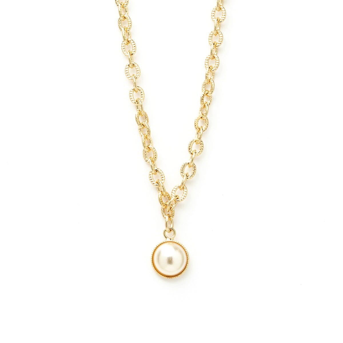 collier perle doré à l'or fin - NÉLYA