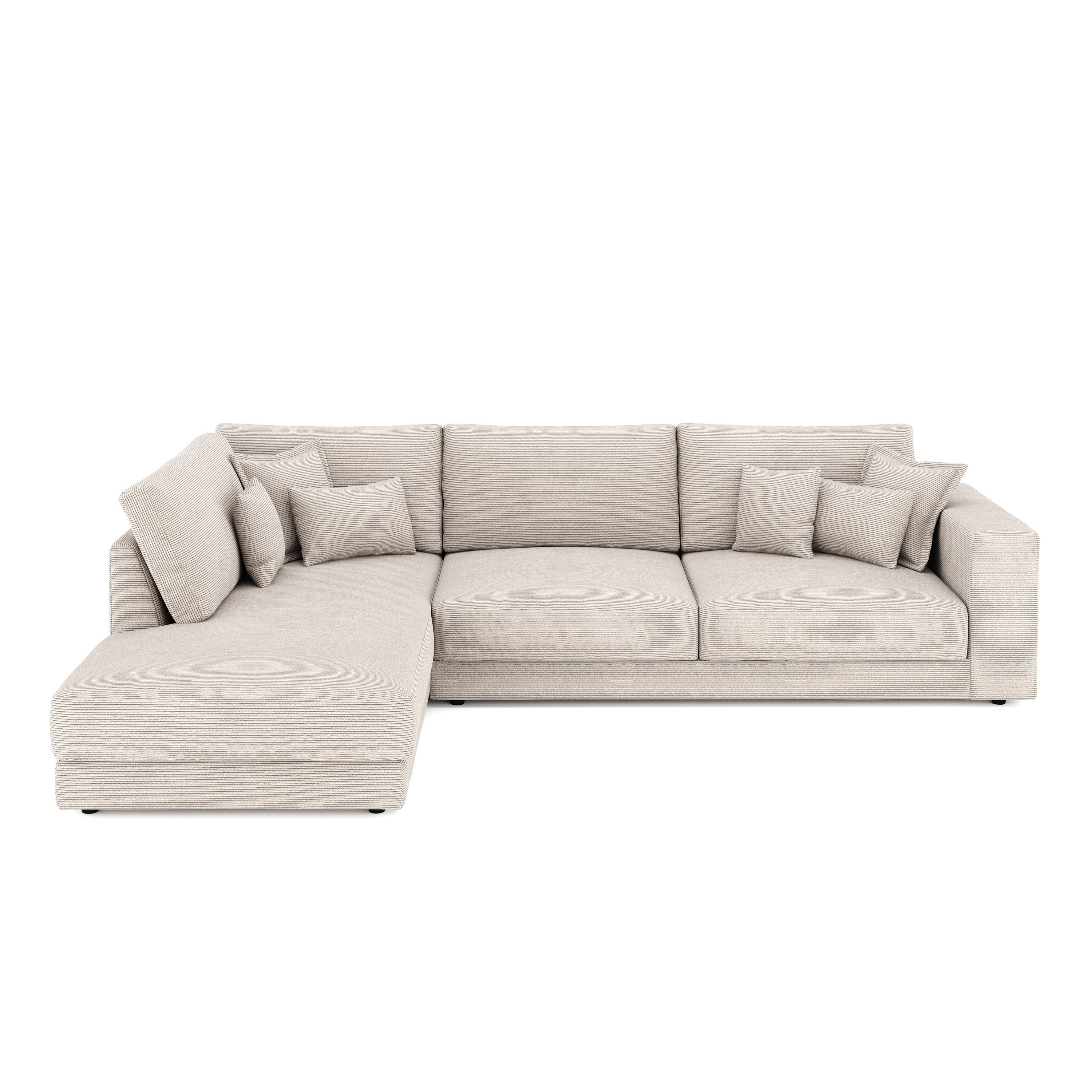 Ecksofa Cord TARJA links beige
