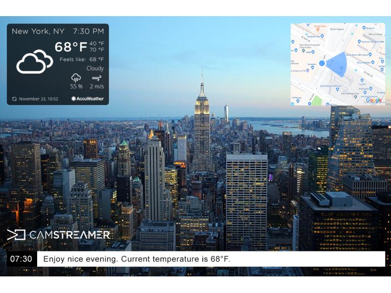 Camstreamer CamOverlay App für AXIS Netzwerkkameras CamOverlay App