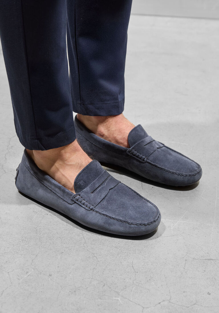 blauwe tod's mocassins mocassino gommino 22l