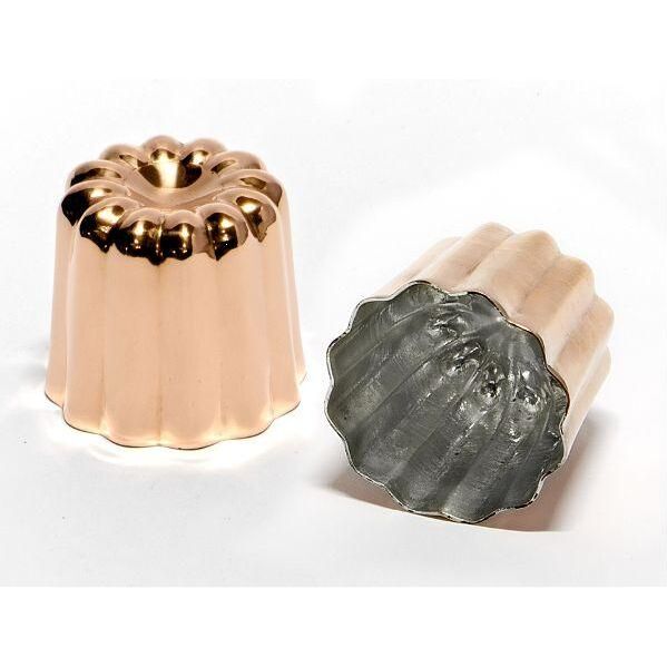 Lot de 3 moules à cannelés 5.5 cm en cuivre