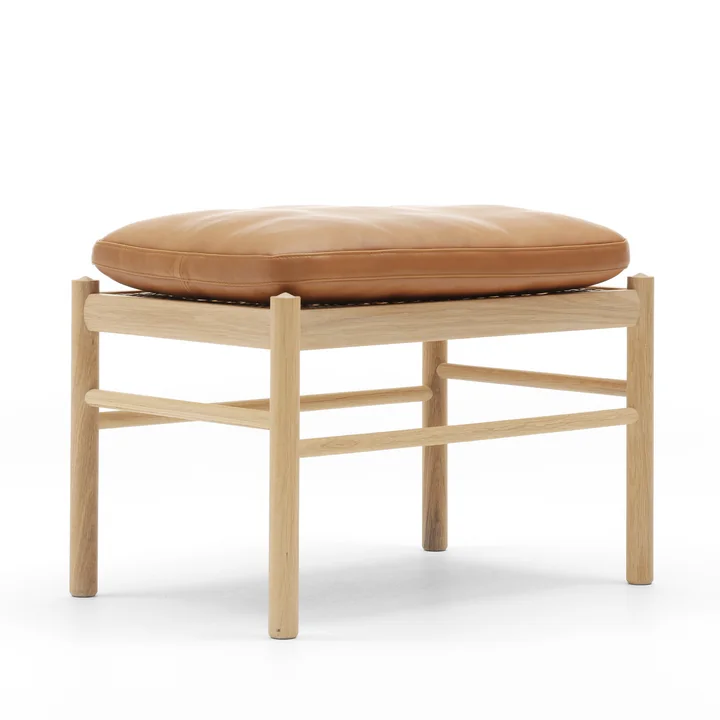 Carl Hansen - OW149F Colonial Fusshocker, Eiche geseift / Leder SIF 98
