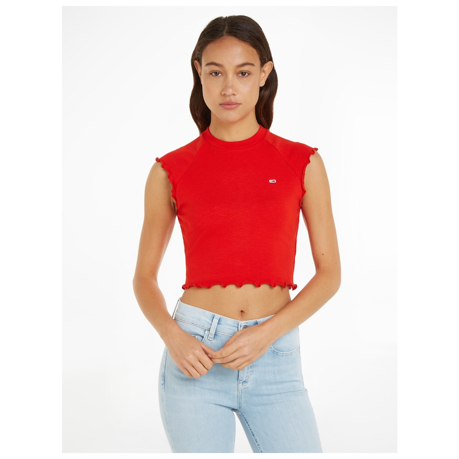 Tommy Jeans TJW SLIM CRP BABYLOCK RIB TEE
