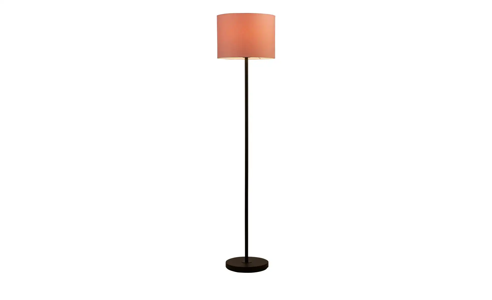 Stehleuchte, 1-flammig, Stoffschirm rosa