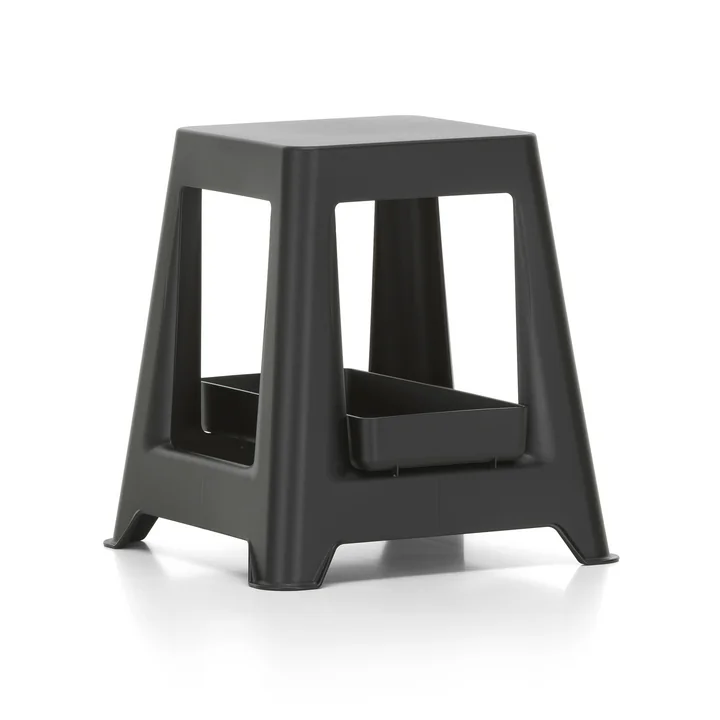 Vitra - Chap Tablett zu Hocker, dunkelgrau