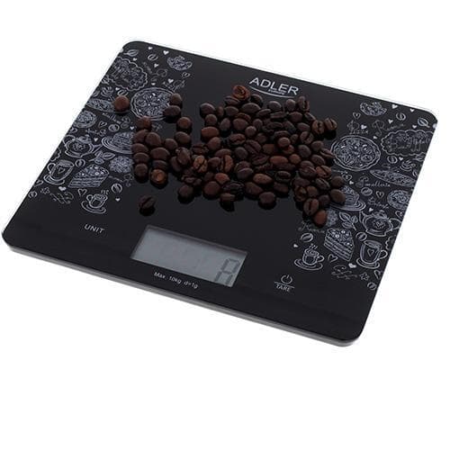 Adler Køkkenvægt AD 3171 Maksimal vægt (kapacitet) 10 kg, eksamen 1 g, Displaytype LCD, Sort