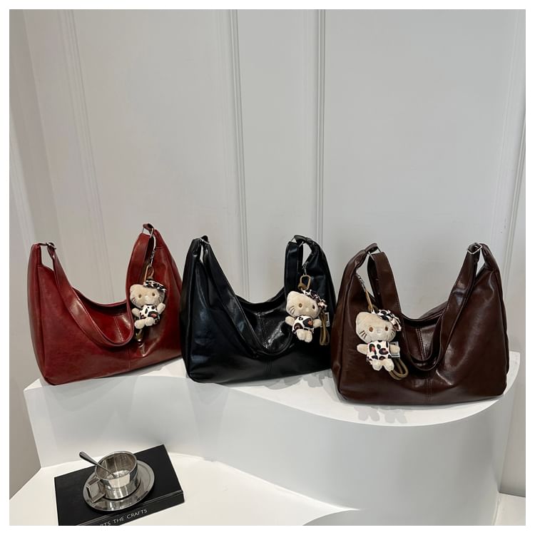 Maorong - Effen imitatieleren crossbodytas