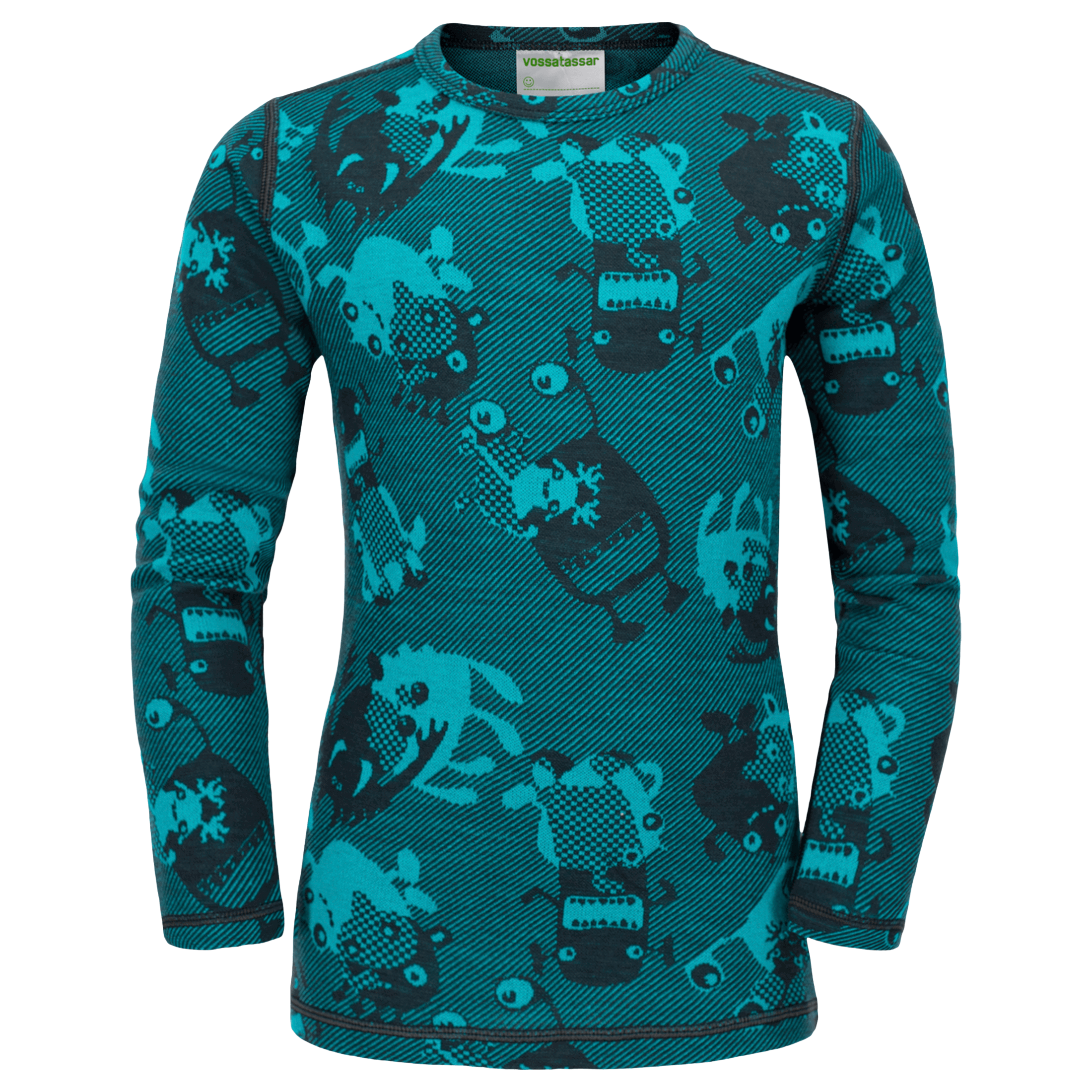Vossatassar Monstercamo Merino Crew - Ull og ullsett