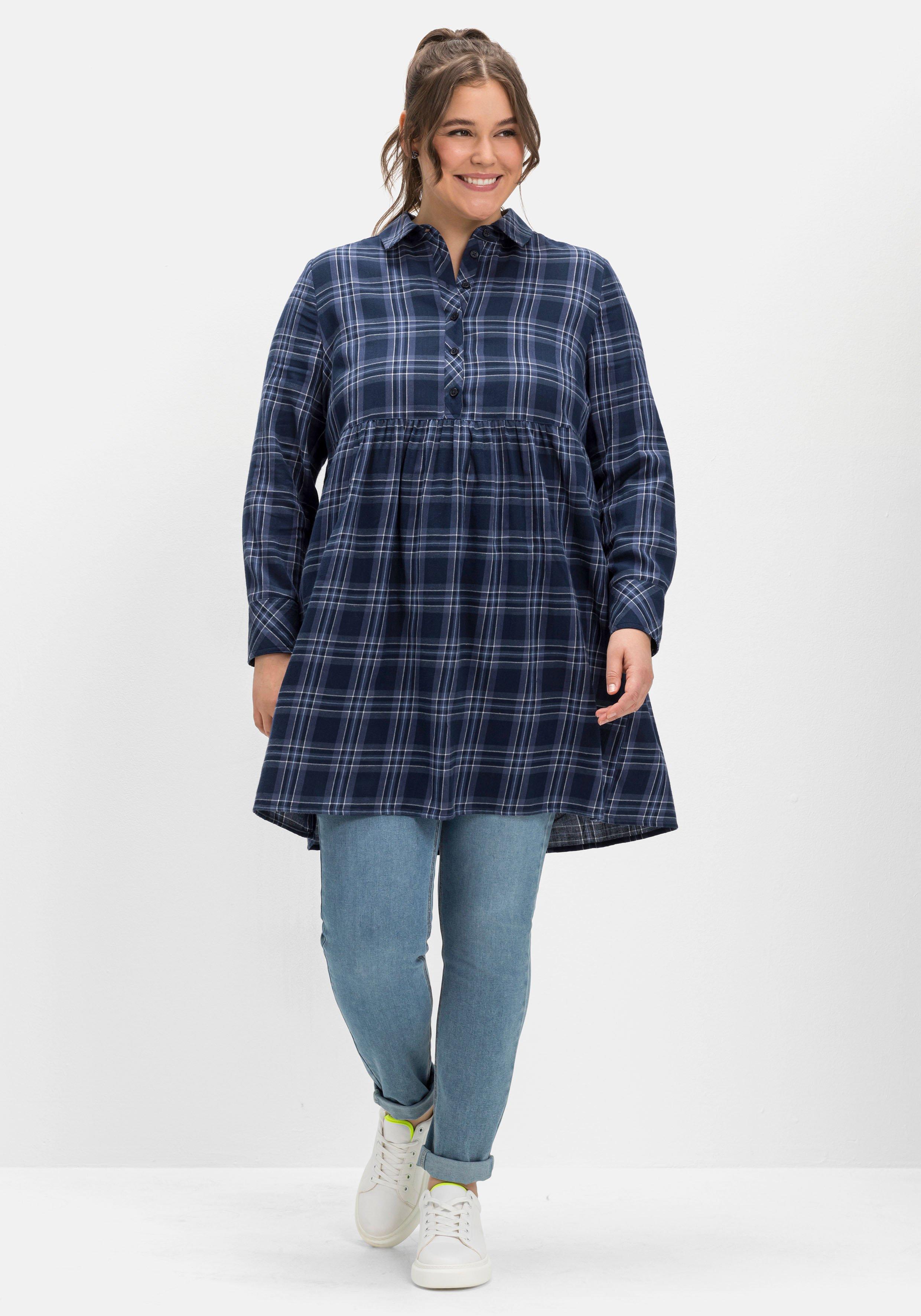 Kariertes Blusenkleid im Hängerchen-Stil