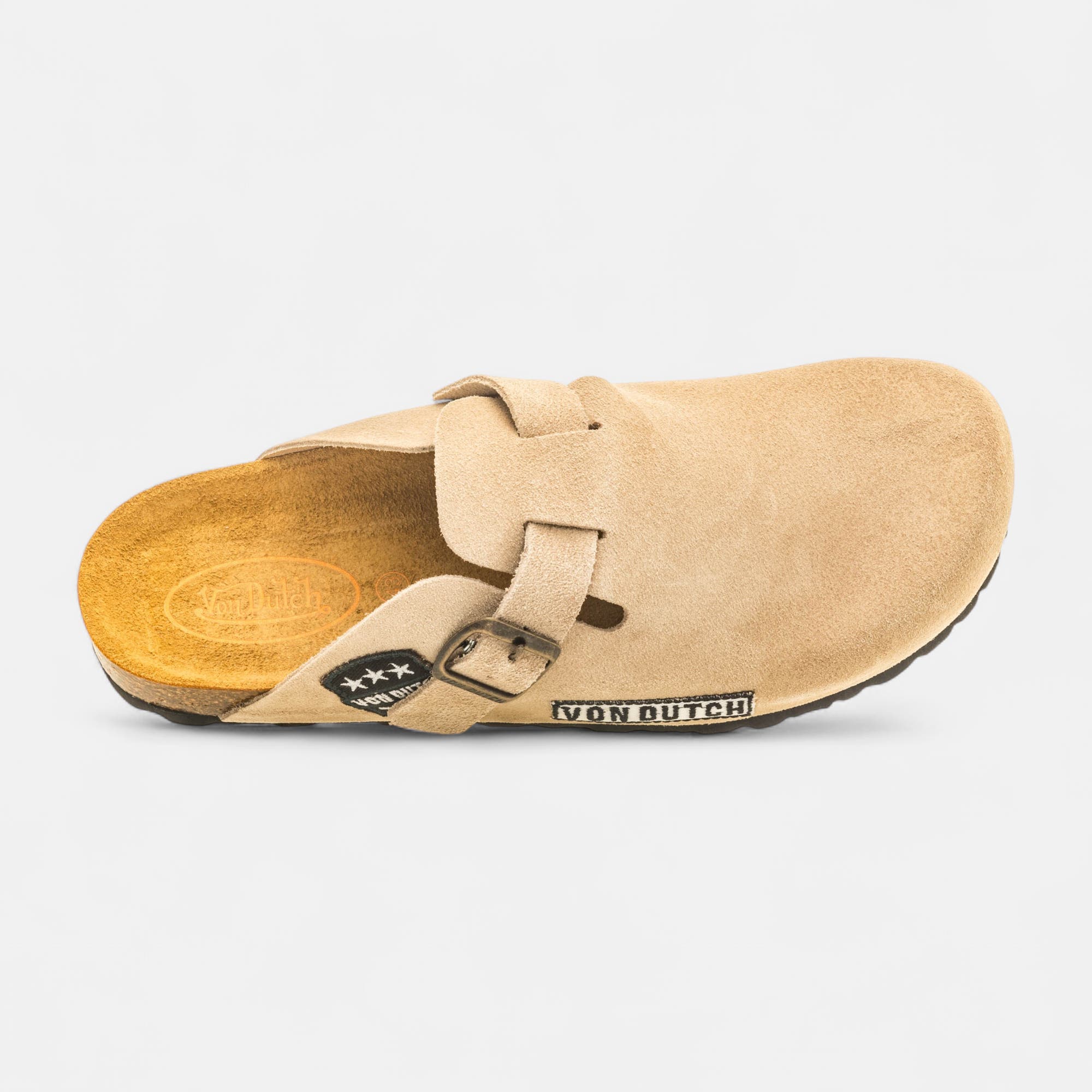 Sabots Homme en cuir beige