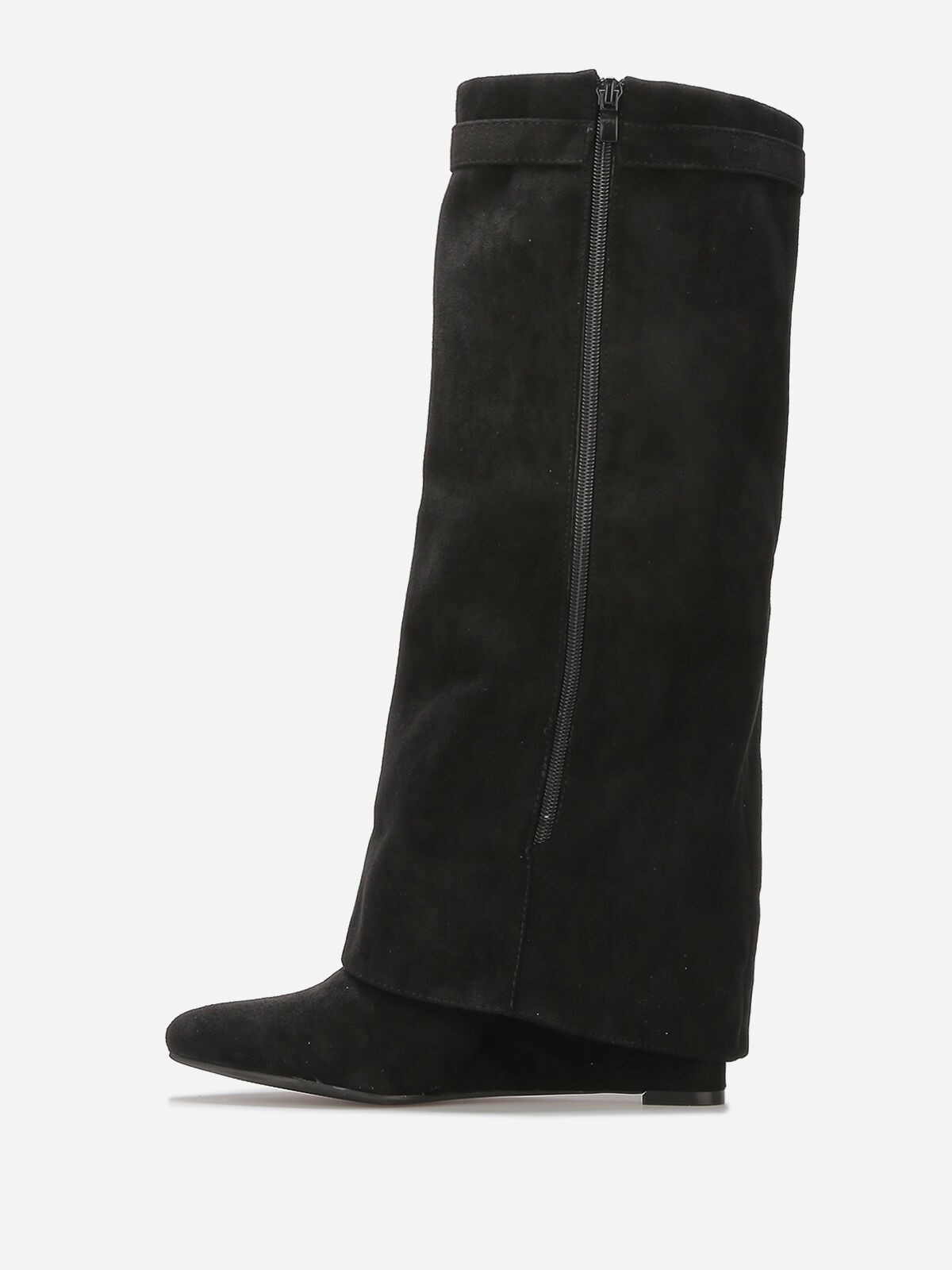 Bottes compensées à rabats- Noir