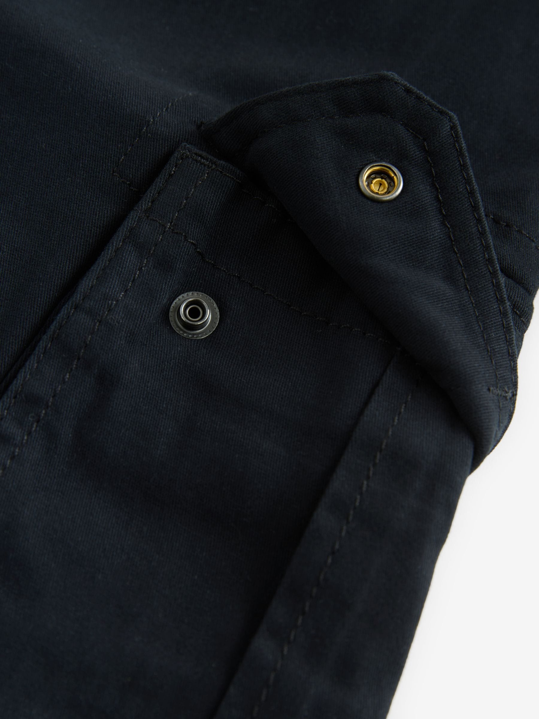 Zwart - Relaxed fit - Katoenen cargostretchbroek