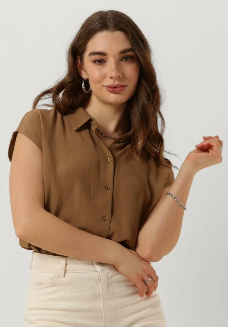 BY-BAR khaki by-bar blouse kiek viscose top