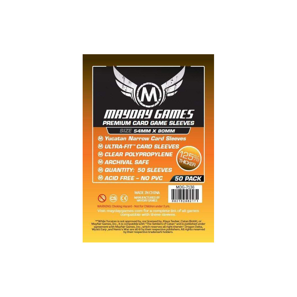 Mayday - Yucatan Card Sleeves - Narrow - Premium - 54x80mm - 50p