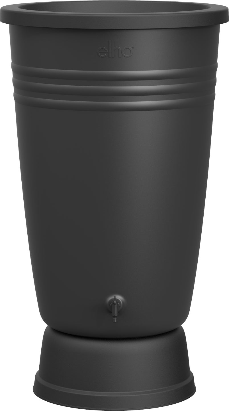 Elho green basics regenton met plantenbak zwart 110 L