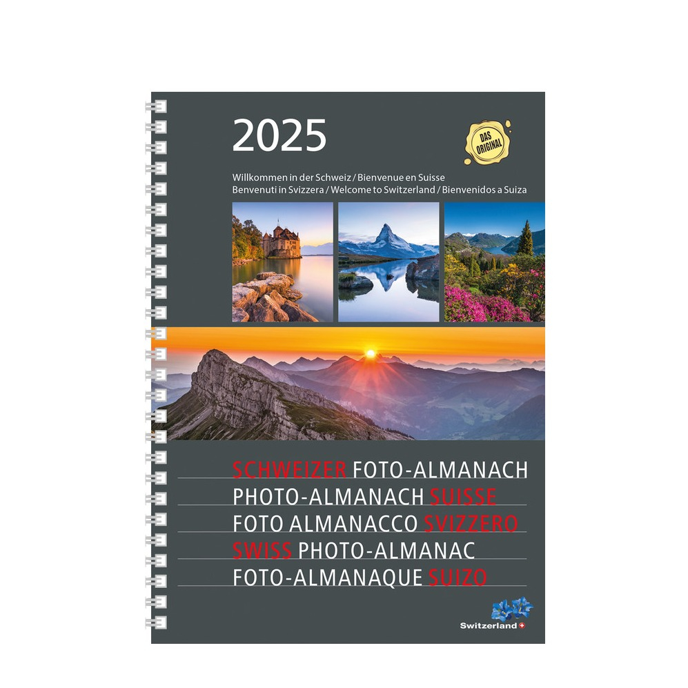 (1W/1S) A5 Schweizer Foto-Almanach Agenda 2025 Wochenkalender (3-0362-0476-5)