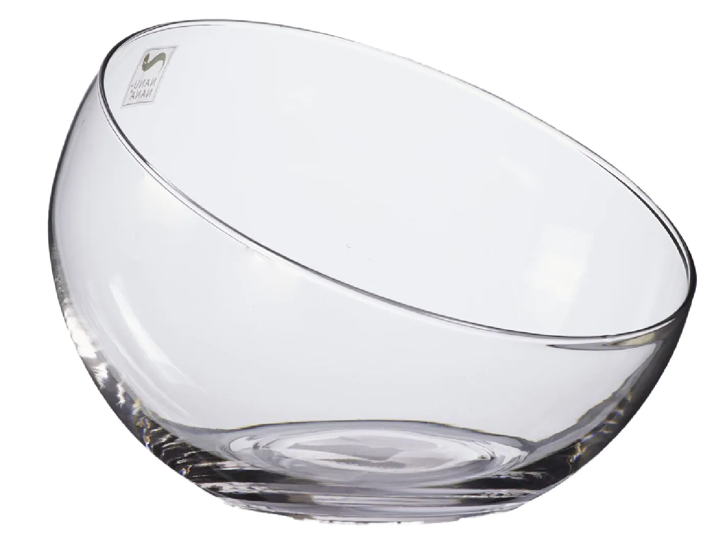 Glas-Kugelvase Schrägrand 16 cm